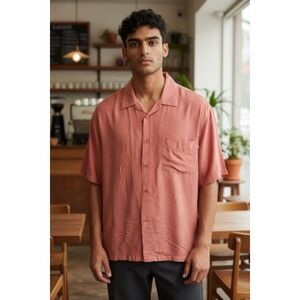 Solitude Red Button Down Size 2X (O40)‎